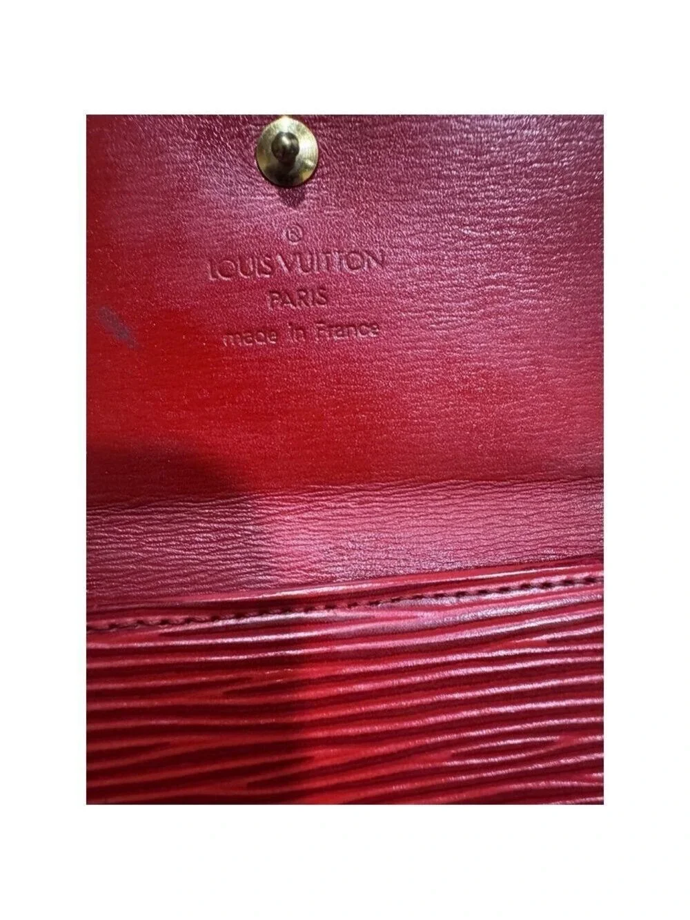 Louis Vuitton Vintage Elise Trifold Red Epi Leather Wallet